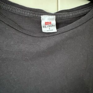 Hanes redone boxy size small woman’s tshirt. Black tee shirt 100% cotton Hanes